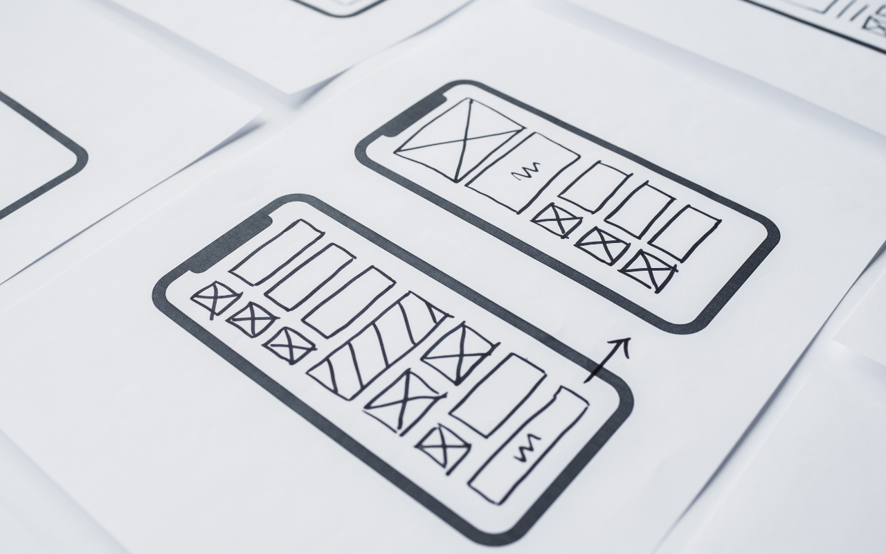 Dessins de l’interface utilisateur montrant le flux de travail de l’utilisateur